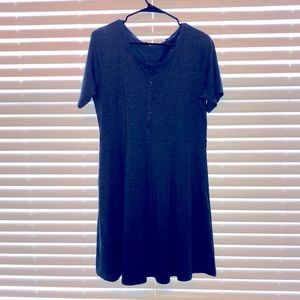 Toad & Co Horny Toad Size Large L Dress Blue Tech Samba Henley Button Knit Flare